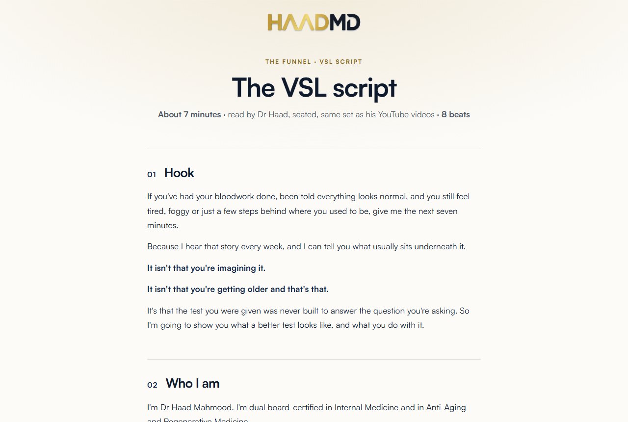 VSL script preview